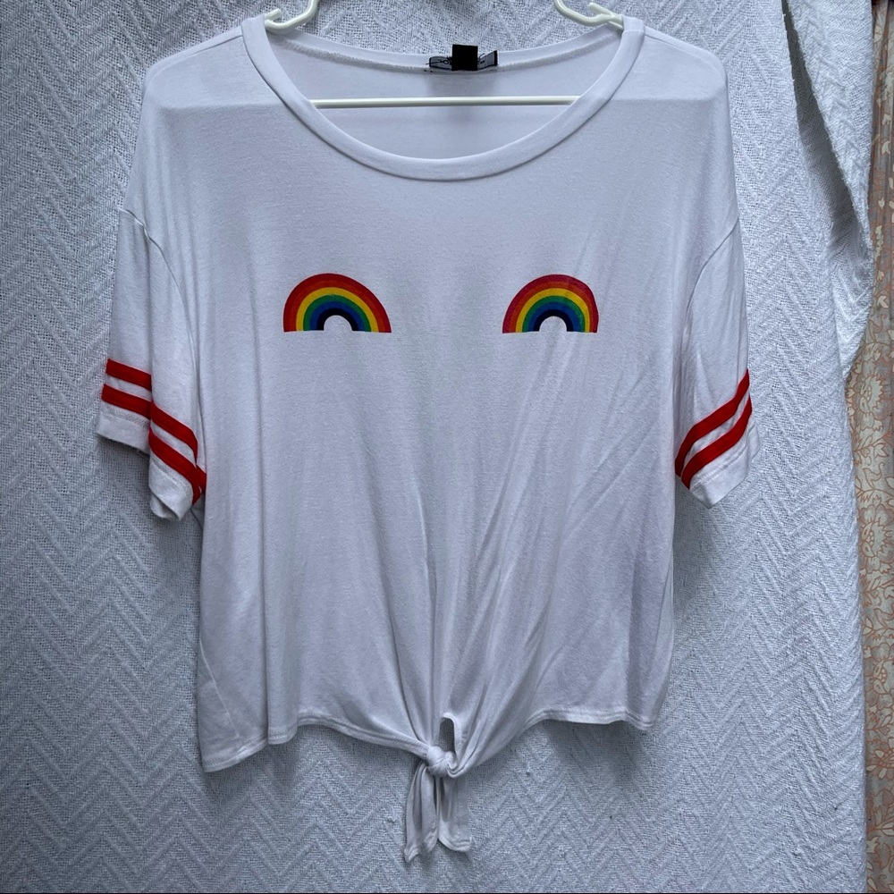 Joe Boxer Rainbow Front Tie Top